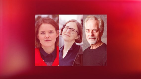 collage med tre personer