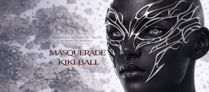 Person med maske med tittel The Masquerade Kiki Ball