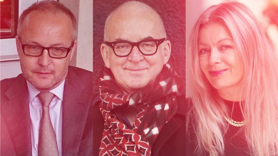 Collage med tre personer