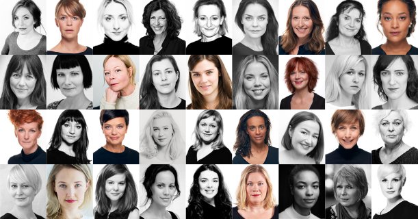 Noen av de medvirkende i #stilleforopptak-oppropet på Hovedscenen søndag 10. desember.