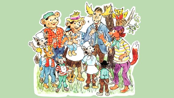 Illustrasjon av Dyrene i Hakkebakkeskogen