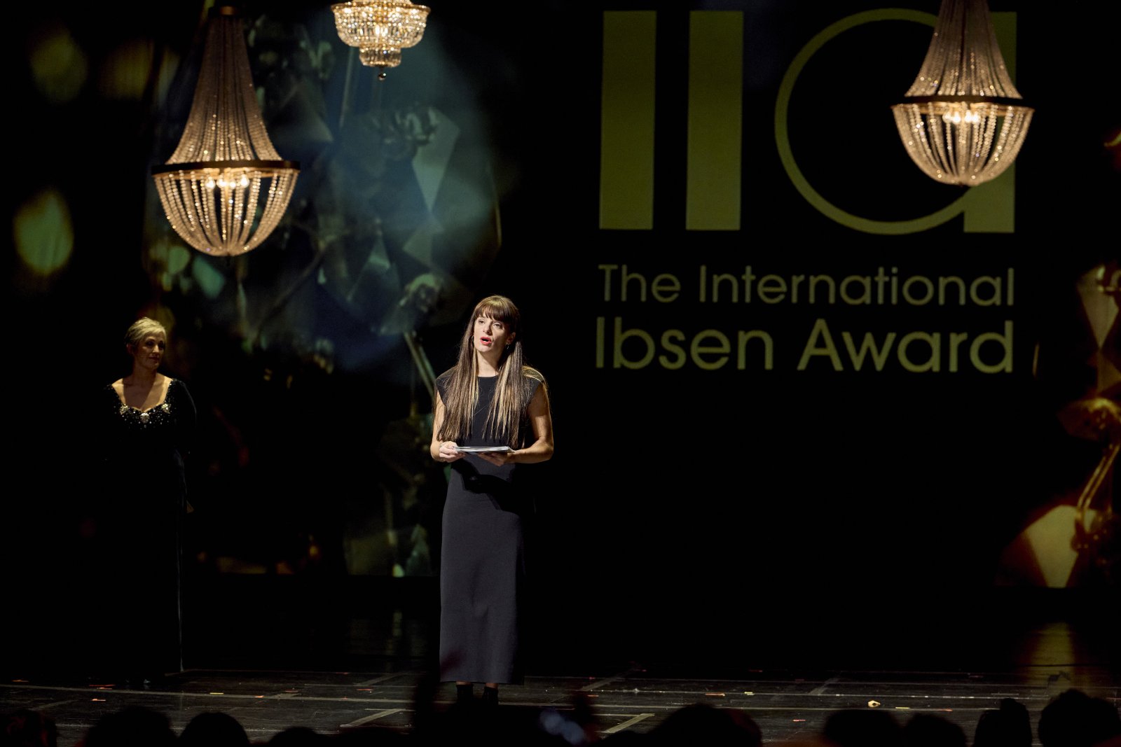 Lola Arias at the award ceremony