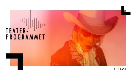 Kvinne i cowboyhatt med logoen til Teaterprogrammet